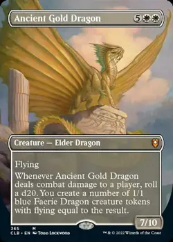 Ancient Gold Dragon (Borderless Alternate Art) [Commander Legends: Battle for - Image 1