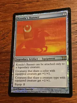 MTG Konda's Banner FOIL Champions of Kamigawa Magic The Gathering LP - Image 1