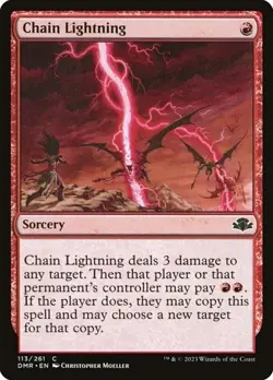 Chain Lightning Dominaria Remastered NM MTG - Image 1