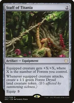 Staff of Titania The Brother's War Commander NM MTG - Image 1