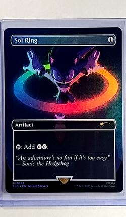 2025 MTG Magic the Gathering Secret Lair Sonic Borderless Foil #2093 Sol Ring - Image 1