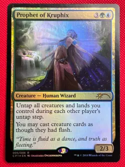 MTG Foil 1X Prophet of Kruphix X1 Clash Pack Promo Magic - NM with roller lines - Image 1