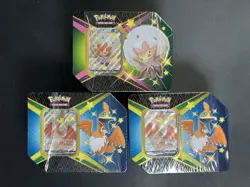 Pokemon TCG Shining Fates (1) Eldegoss V + (2) Cramorant V Tins Lot of 3x NEW - Image 1