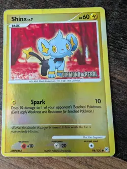 Shinx 98/130 PL Diamond Pearl Pokemon Reverse Holo Stamped Promo TCG - Image 1