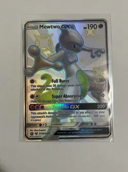 Pokemon Mewtwo GX Full Art Shiny SV59/SV94 Hidden Fates NM - Image 1
