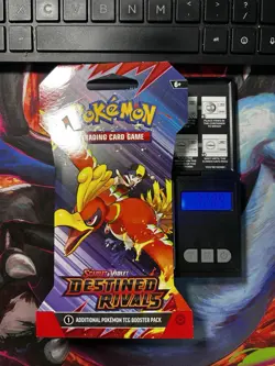 Heavy 32.89g Pokemon TCG Destined Rivals Sleeved Booster Pack - Image 1