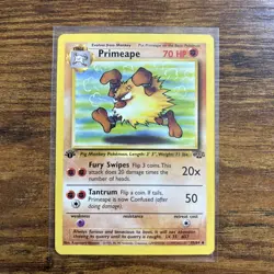 Pokemon TCG Primeape Jungle 43/64 Regular 1st Edition Uncommon LP - Image 1