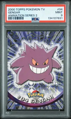 2000 Topps Pokemon TV, GENGAR, 94, Animation Series 2, PSA 9, MINT - Image 1