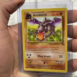 Aerodactyl 16/62 Fossil Unlimited Non Holo Rare Vintage Vtg Pokemon TCG LP+ WOTC - Image 2