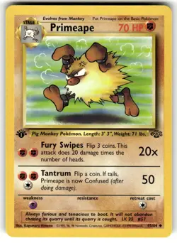 Pokemon TCG Jungle 1st Edition #43/64 Primeape LP+ - Image 1
