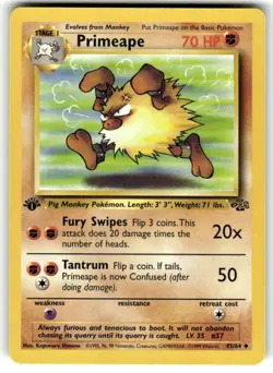 Pokemon TCG Jungle 1st Edition #43/64 Primeape LP+ - Image 1