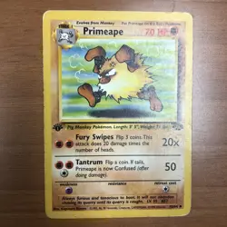 Pokemon TCG Primeape Jungle 43/64 Regular 1st Edition Uncommon Vintage* - Image 1