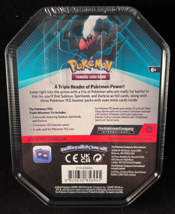 Pokemon - Triple Whammy Collector Tin - Darkrai - Factory Sealed - Image 4