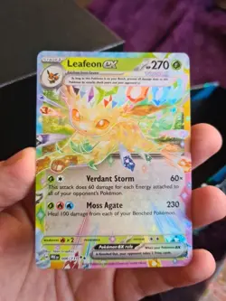 Pokemon TCG Leafeon ex 006/131 Prismatic Evolutions Holo Double Rare - Image 1