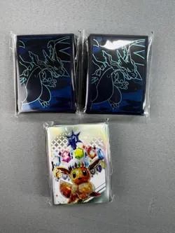 Pokemon TCG Sleeves 3 Packs Prismatic Evolutions/phantasmal Flames Sealed New - Image 1