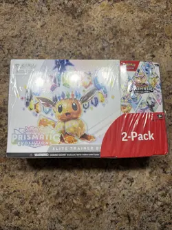 Pokemon TCG Prismatic Evolutions ETB with Booster Bundle Costco 2-Pack Sealed - Image 1