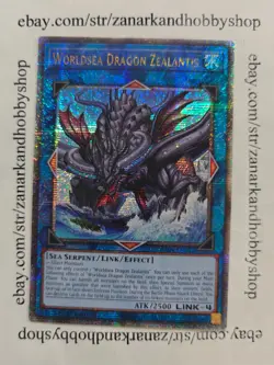 YuGiOh Worldsea Dragon Zealantis RA04-EN082 Quarter Century Secret Rare - Image 1