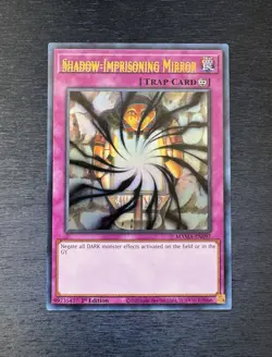YuGiOh! Shadow Imprisoning Mirror MAMA - Error Misprint Double Name Near Mint - Image 1
