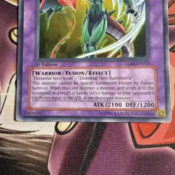 Yugioh Elemental Hero Flame Wingman TLM-EN035 Ultra Rare LP - Image 3