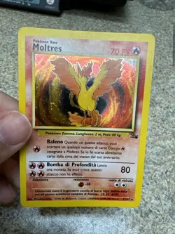 Moltres Holo Italian Fossil Set Pokemon Card TCG No. 12/62 Rare - Image 1