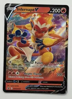 Pokemon TCG Infernape V SWSH252 Ultra Rare Holo MP Card SEE PICS - Image 1