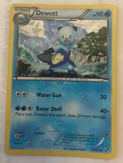 Pokemon Dewott - Cracked Ice Holo Pokemon Card 29/114 - Image 1
