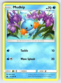Mudkip 33/168 2018 S&M Celestial Storm Pokemon Card Nintendo No Holo Common - Lp - Image 1