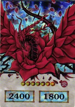 BLACK ROSE DRAGON HOLO YuGiOh YU GI OH Custom Anime Collectible Card - Image 1