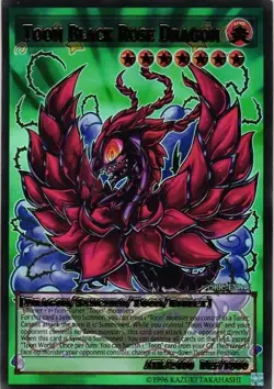 Toon Black Rose Dragon HOLO YuGiOh YU GI OH Custom Anime Collectible Card - Image 1