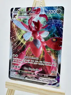 Scizor Vmax 119/189 Darkness Ablaze NM Full Art Ultra Rare Pokemon Card - Image 1