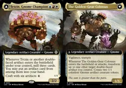 Tetzin, Gnome Champion // The Golden-Gear Colossus - Foil Extended Ar LCC NM MTG - Image 1