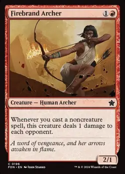 Firebrand Archer - Foil FDN NM MTG - Image 1