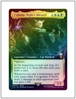 1x Y'shtola, Night's Blessed, Extended Art Foil 0191 Final Fantasy, Magic MTG NM - Image 1