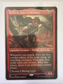 MTG Karlach, Fury of Avernus FOIL ETCHED Commander Legends Baldur's Gate 507 NM - Image 1
