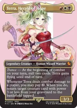 Terra, Herald of Hope (Borderless) - 204 - NM - Commander: FINAL FANTASY - MTG - Image 1