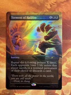 MTG Foil Borderless Torment of Hailfire Secret Lair X Avatar: The Last Airbender - Image 1