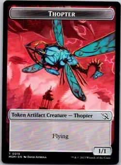 Magic the Gathering Beast 4/4 Thopter Token March of the Machine Commander MTG - Image 2
