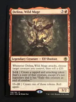 1x Delina, Wild Mage (138) Adventures in the Forgotten Realms LP MTG Magic x1 - Image 1