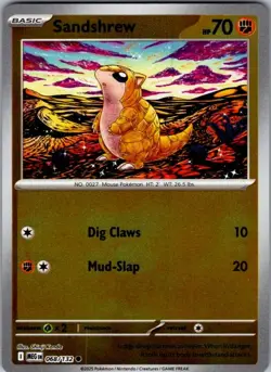 Pokemon | ME01: Mega Evolution | Sandshrew | 068/132 | NM Reverse Holo - Image 1