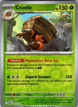 Pokemon | SV10: Destined Rivals | Crustle - | 012/182 | NM Reverse Holo - Image 1