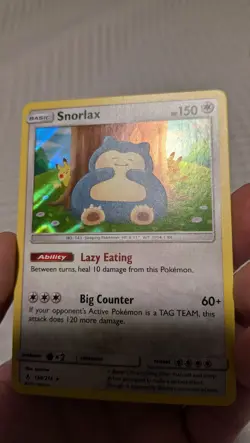 Pokemon Snorlax 158/214 - SM Unbroken Bonds - Holo Rare - Excellent - Image 3