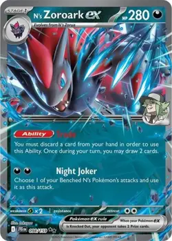 N's Zoroark ex (#098/159) - Holofoil SV - Journey Together NM Pokemon - Image 1