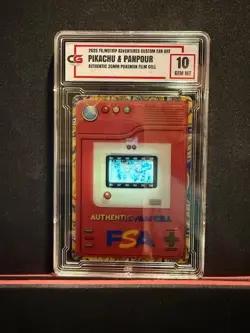 PIKACHU PANPOUR AUTHENTIC 35MM FILM FRAME CELL FROM POKEMON THE MOVIE 2000 CG 10 - Image 1