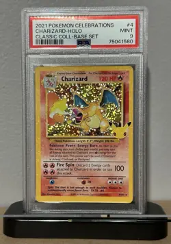 2021 Pokemon Celebrations: Classic Collection Charizard 4/102 PSA 9 - Image 1