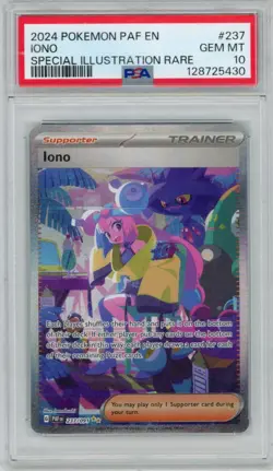 2024 Pokemon Paldean Fates Iono 237/091 Special Illustration Rare PSA 10 - Image 1