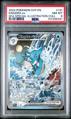 PSA 8 Graded Pokemon Kingdra EX 131 SPV en Special Illustration English - Image 1