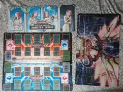 Lot Of 3 Yu-Gi-Oh! 2-Player Card Playmat TCG. Forbidden Chalice Raging Tempest - Image 1