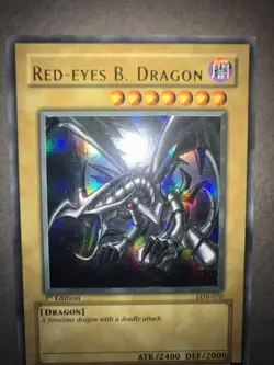 🔥 WAVY Yugioh Red Eyes Black Dragon LOB 1st Edition WAVY FADED, LOWER NAME - Image 3