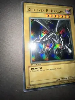 🔥 WAVY Yugioh Red Eyes Black Dragon LOB 1st Edition WAVY FADED, LOWER NAME - Image 4