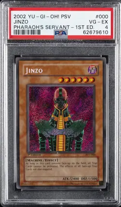2002 YU-GI-OH! PSV-PHARAOH'S SERVANT 1ST ED #000 JINZO PSA 4 - Image 1